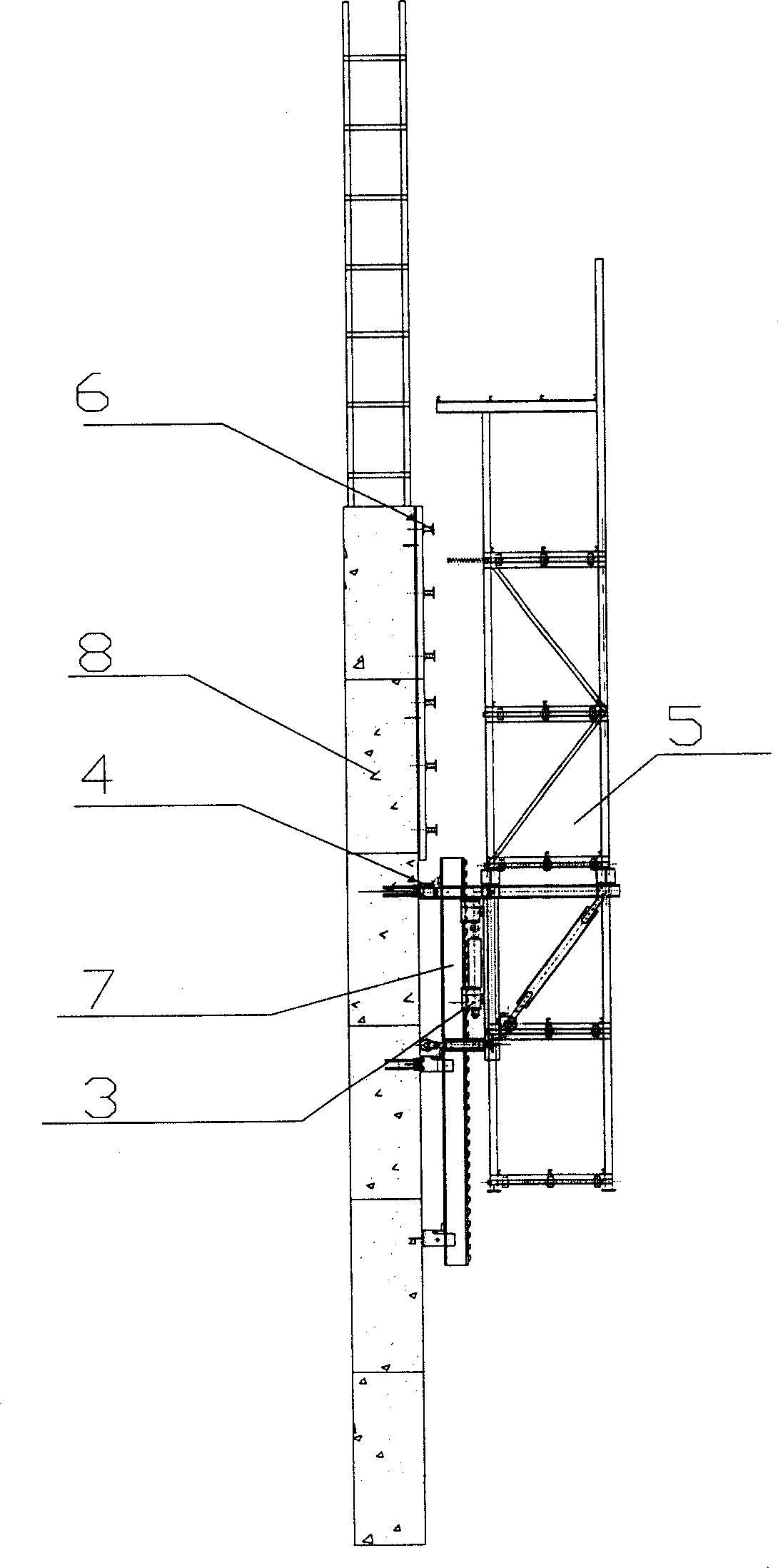 Double-acting hydraulic climbing die block system