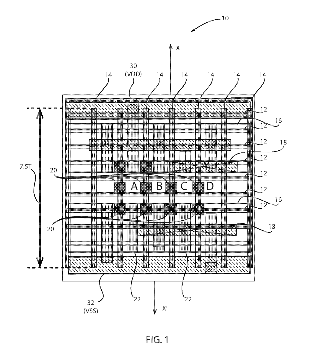 Standard cell architecture with at least one gate contact over an active area