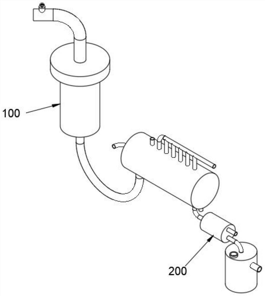 Distillation device based on sedimentation impurity removal mechanism
