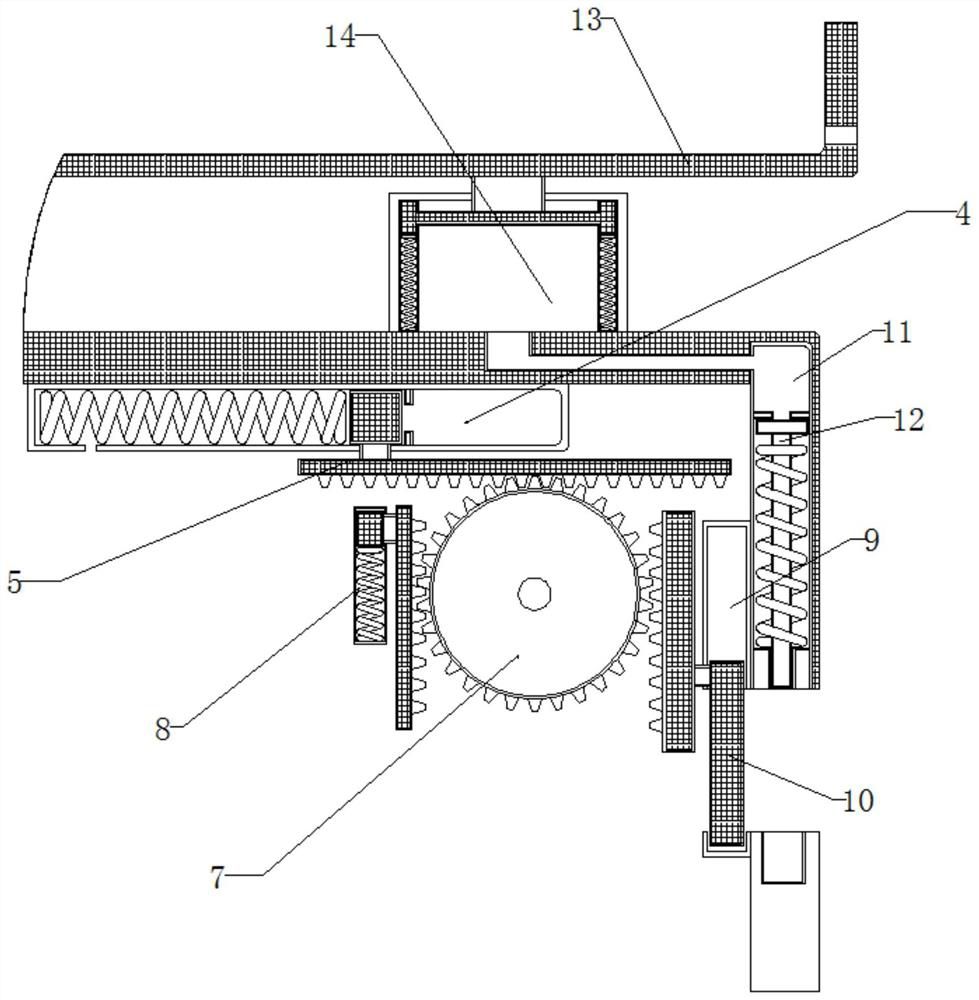A device for rapid cooling to control the rapid closure of fans to prevent water ingress
