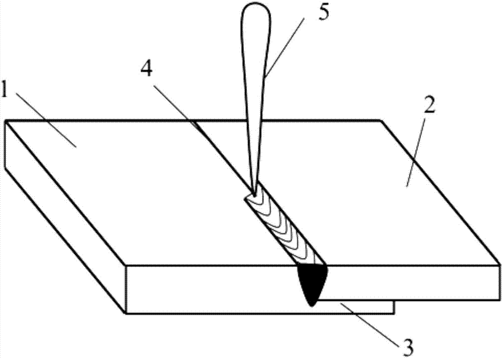 Electron beam welding method for dissimilar aluminum alloy material