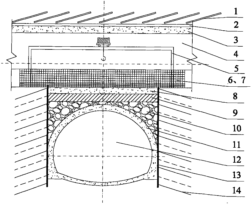 Zero spacing construction method at the intersection of the upper and lower main tunnels of the underground interchange