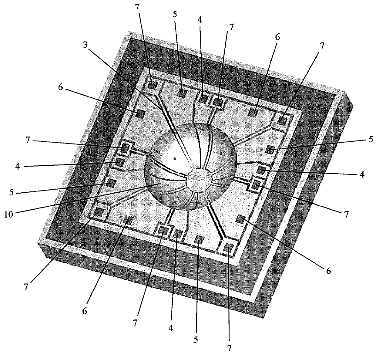 Hemispherical resonance micromechanical gyroscope and processing method thereof