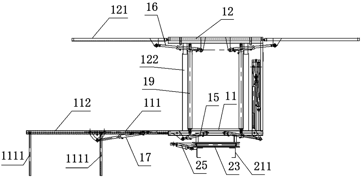 A single-layer rotating stage car