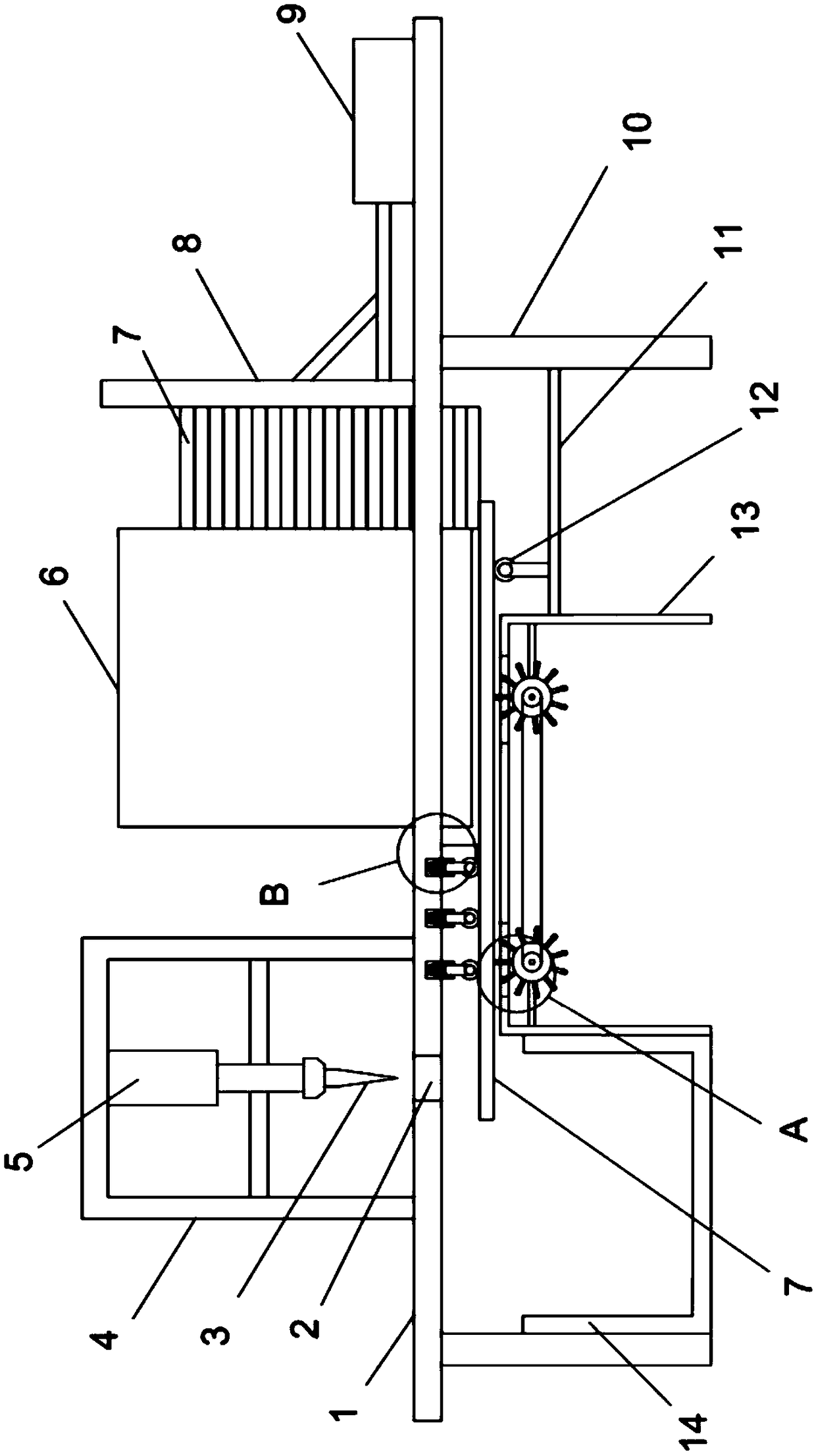 Sugarcane cutting and segmentation device for food processing