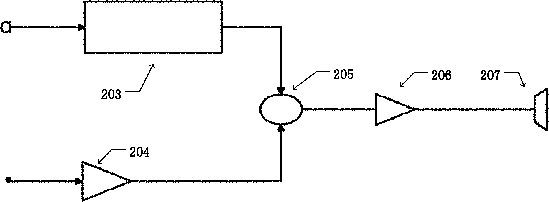 Earphone for eliminating noise and drive circuit thereof