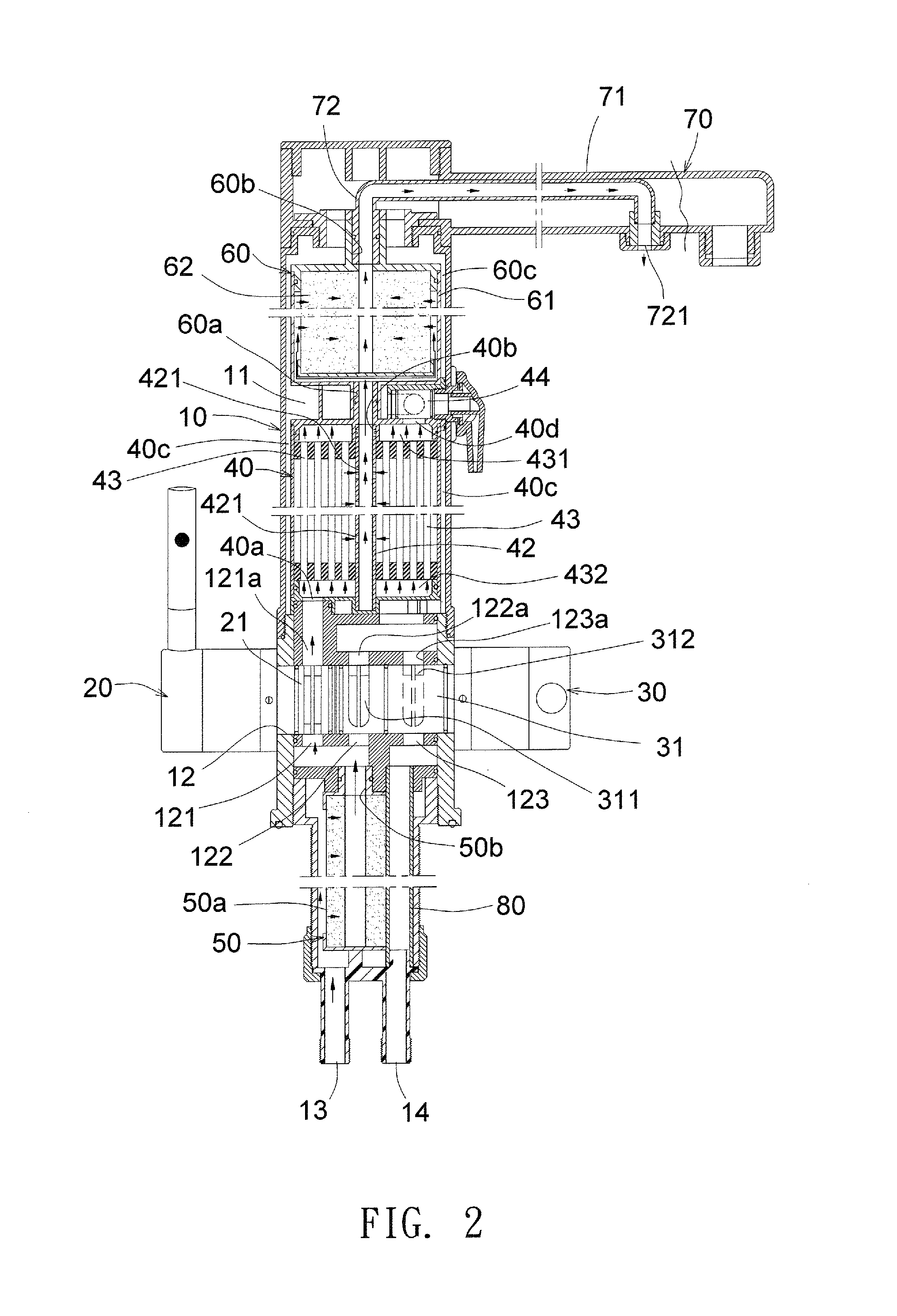 Faucet With Built-In Filter Units