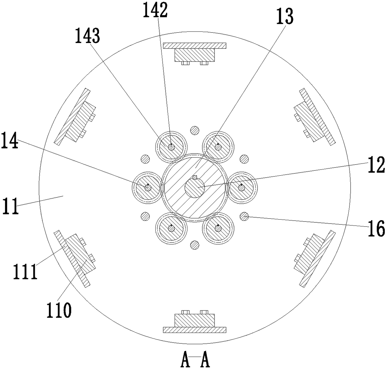 A special rigid support device for building wall painting