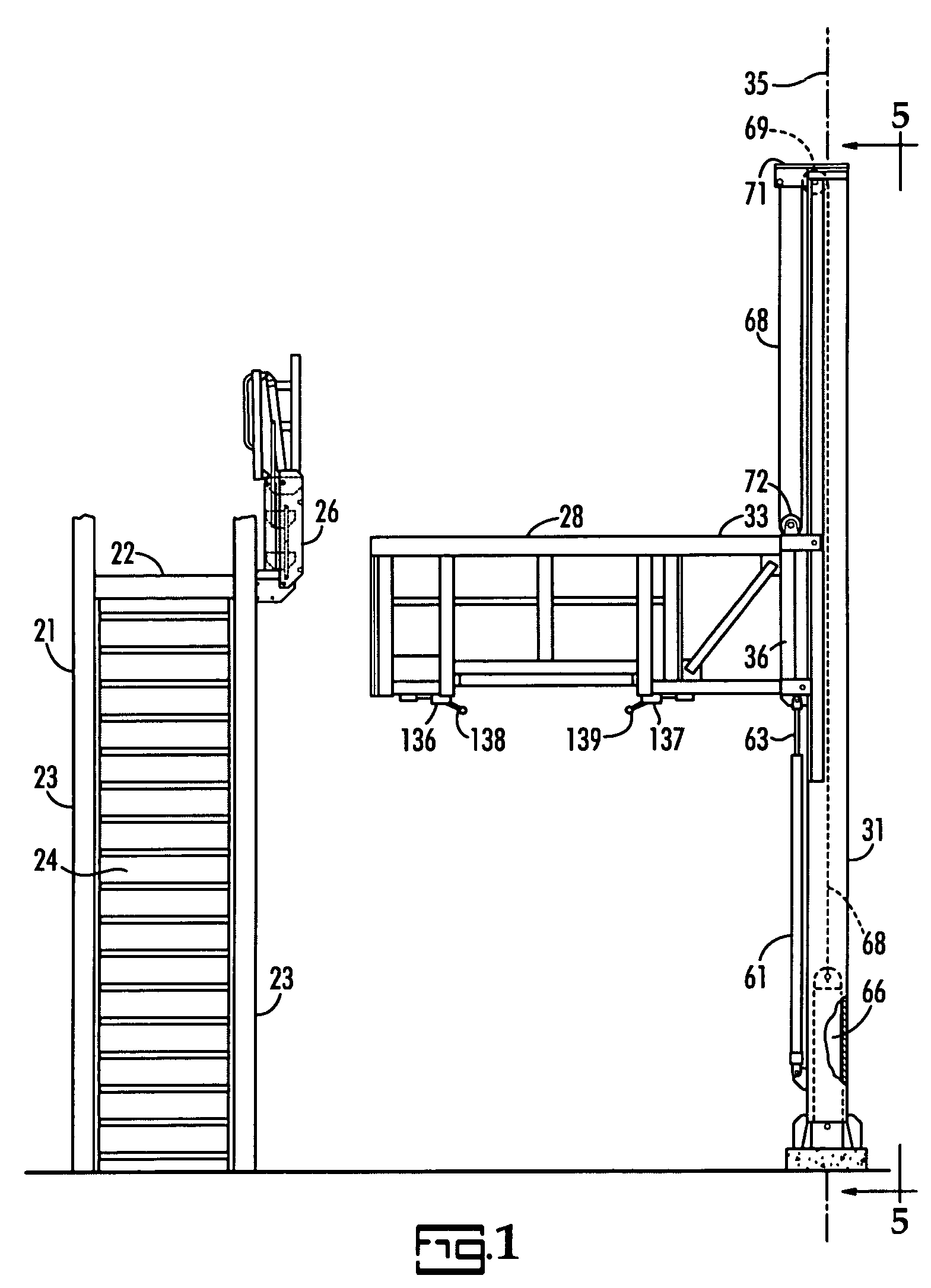 Bulk material transport vehicle access structure