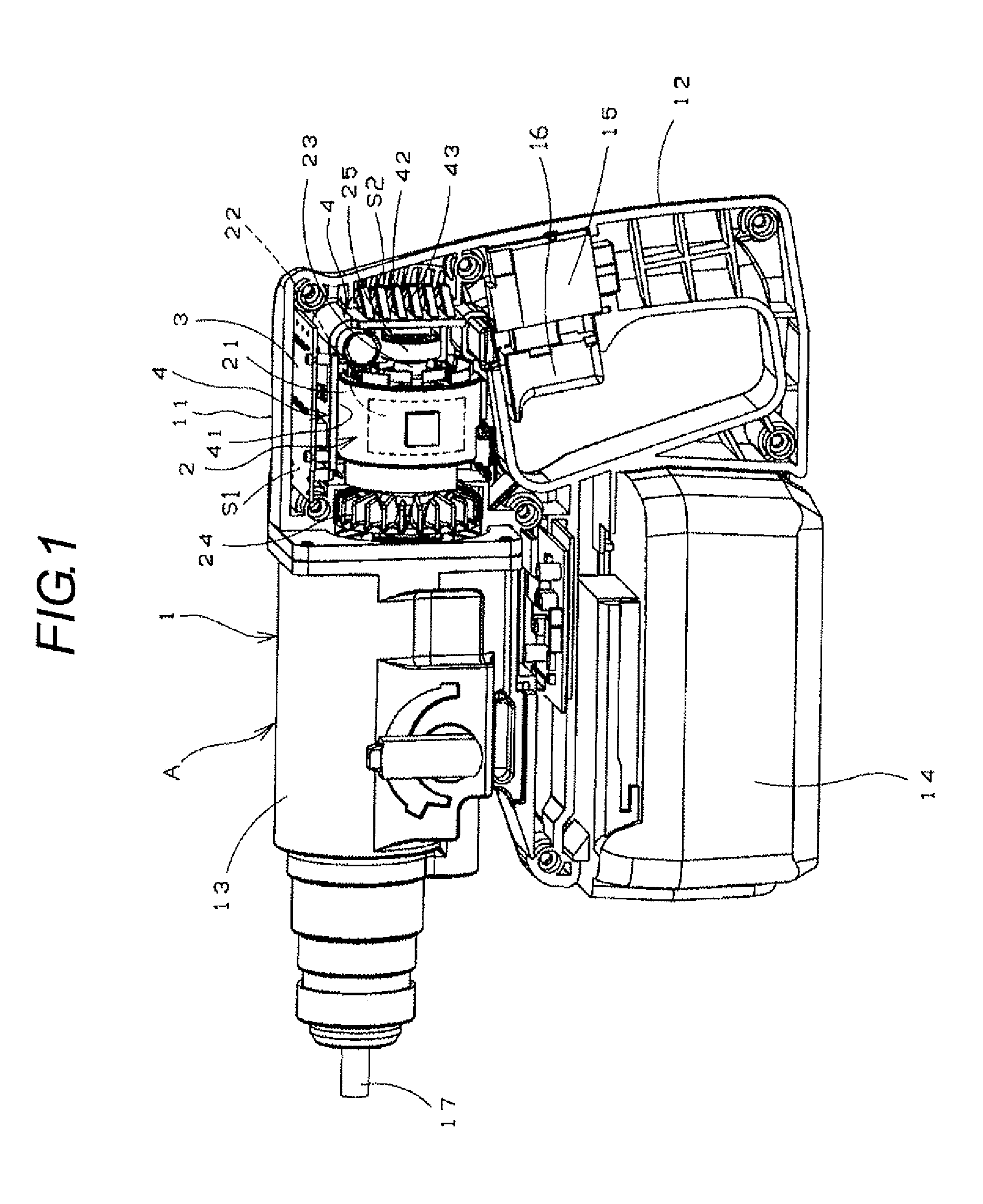 Power tool with brushless motor