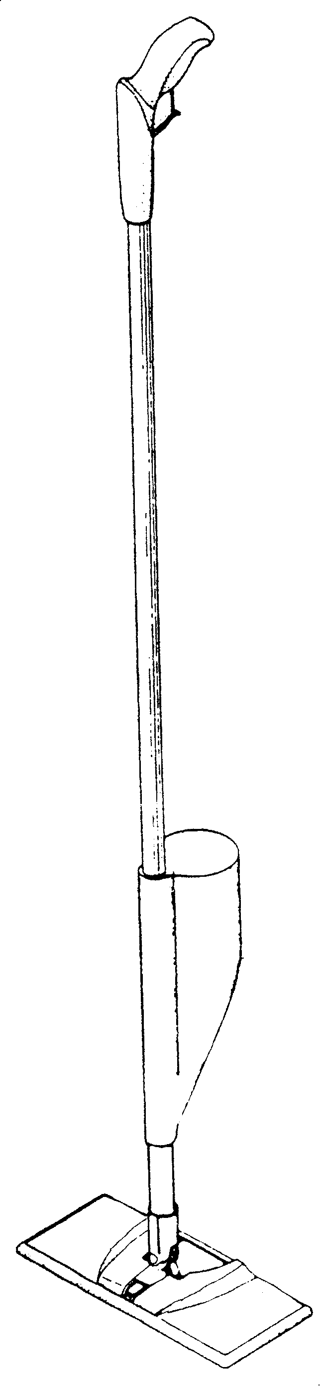 A cleaning implement having high absorbent capacity
