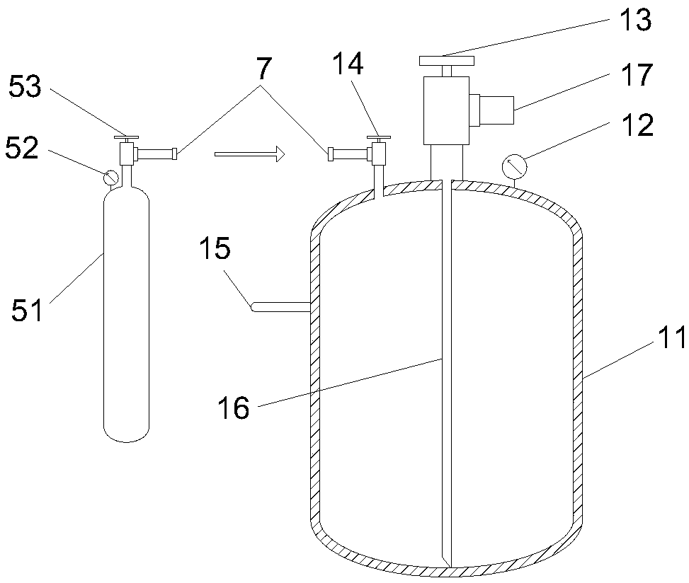 Fast sealing device used in mining and mixing spray gun of fast sealing device