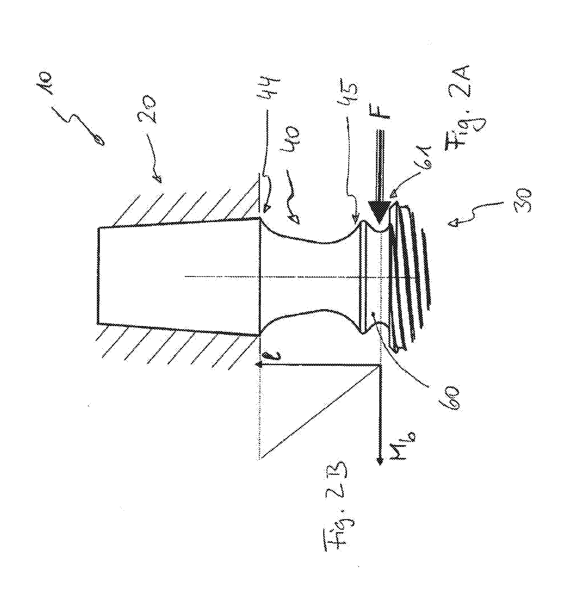 One-part tooth implant, device for bending an implant, and method for bending an implant