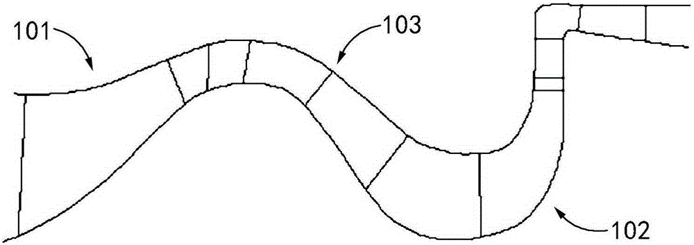Oblique flow and centrifugal combined compressor
