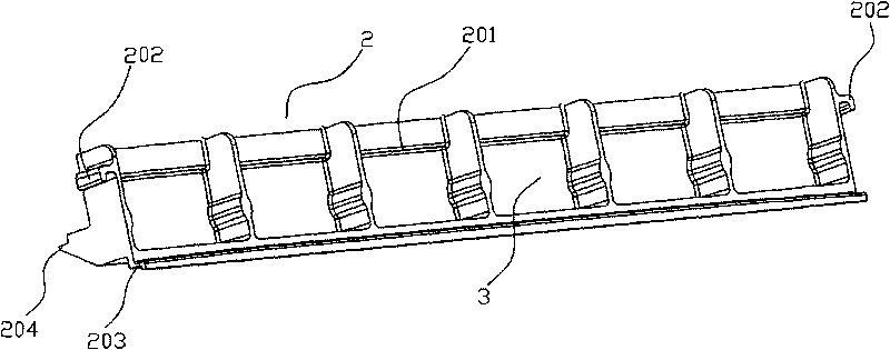 Permanent connection structure of lighting tubes in light fitting