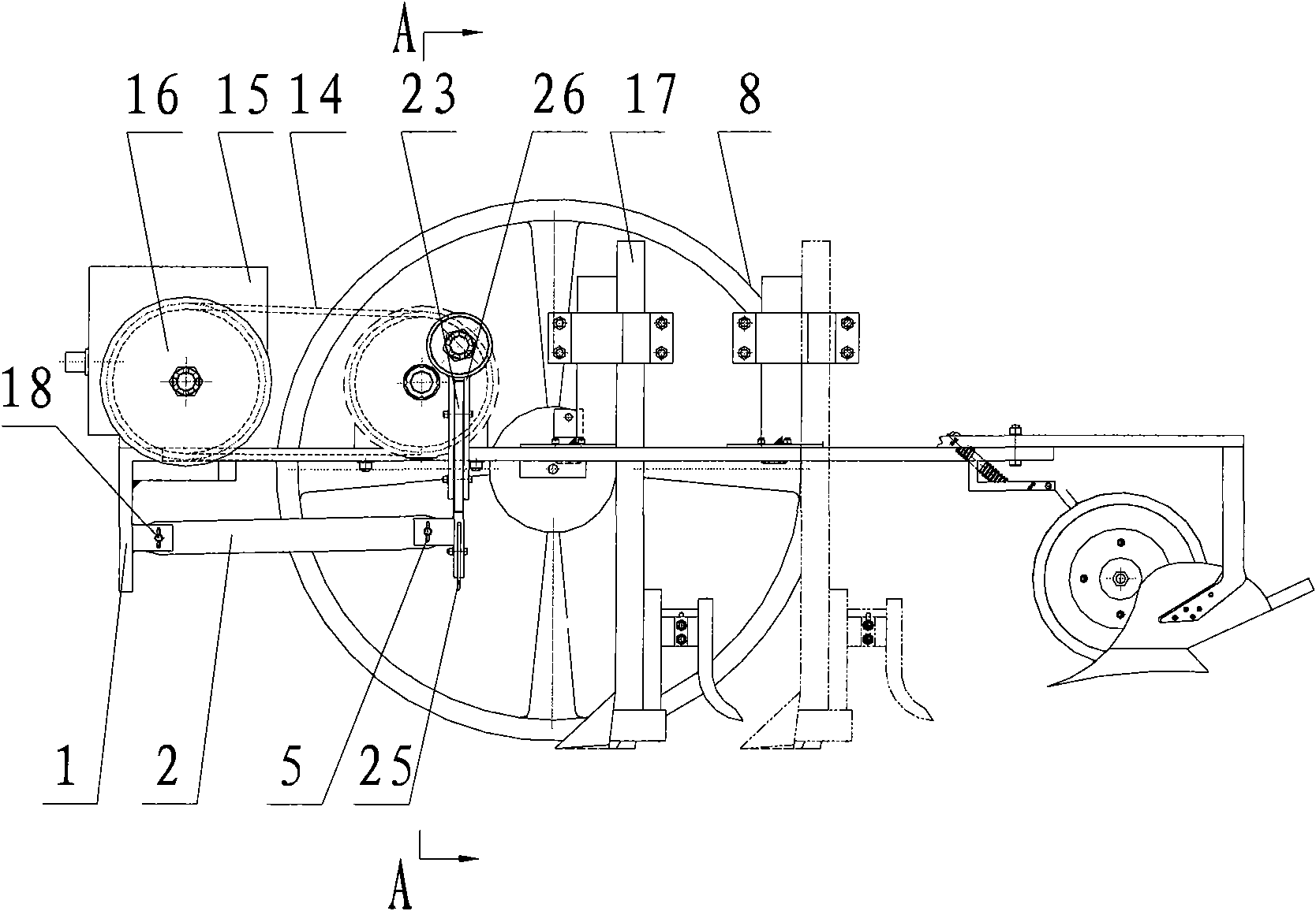 Crank connecting rod power-cutter type anti-plugging device