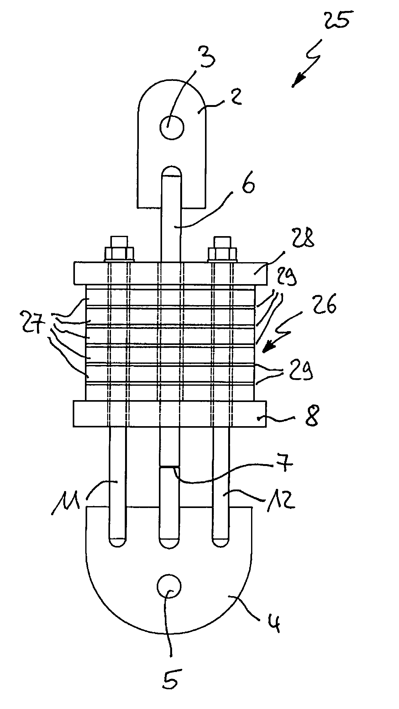 Cable end anchorage with overload protection