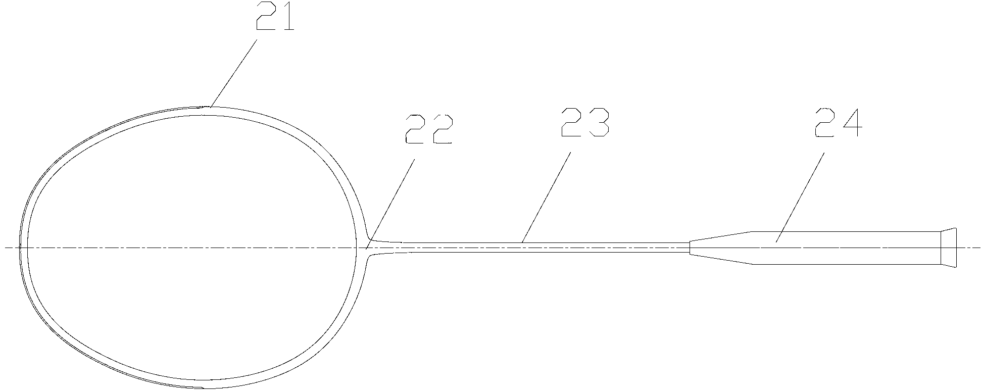 Method for manufacturing badminton racket