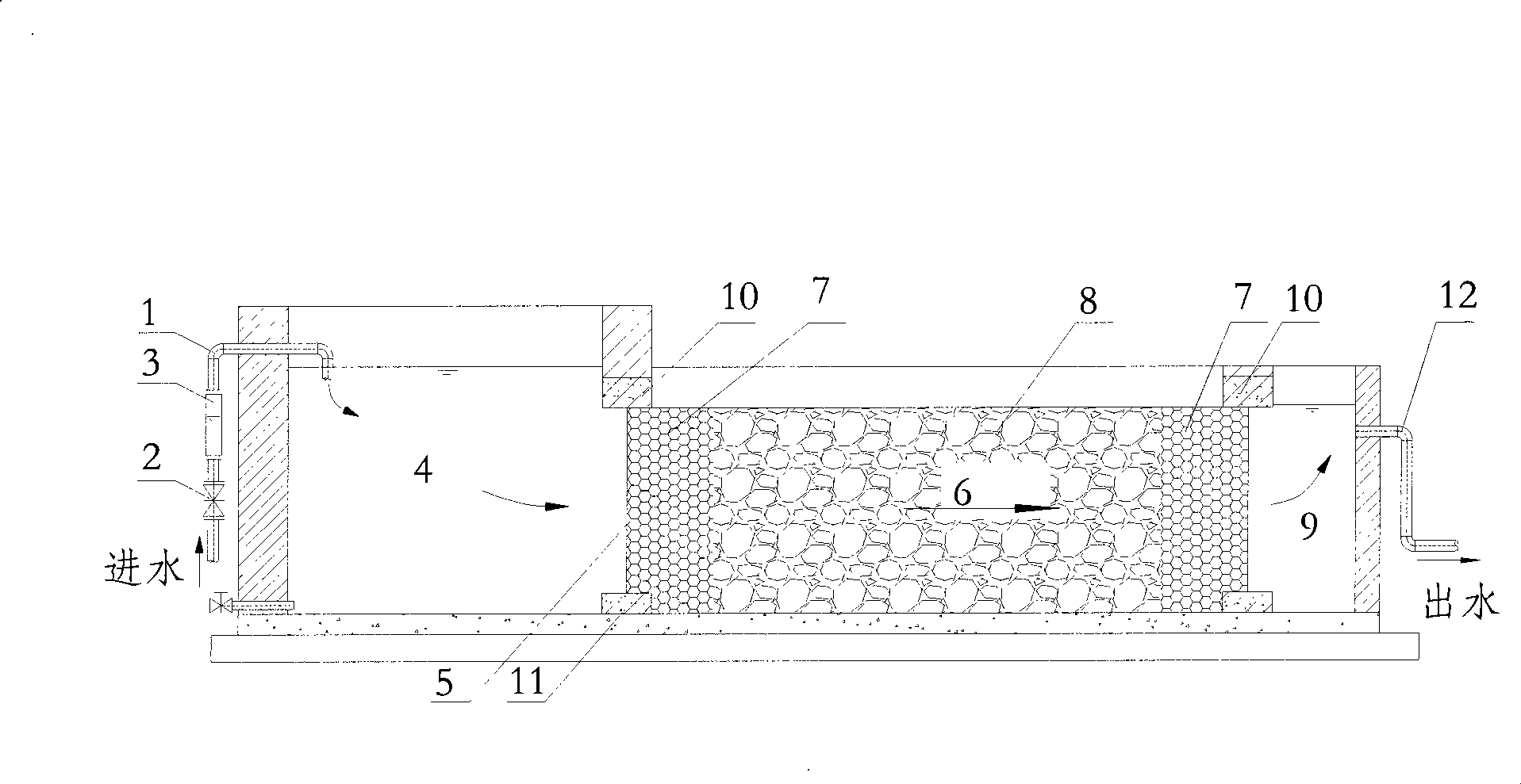 Riverway permeable reaction wall system and use thereof
