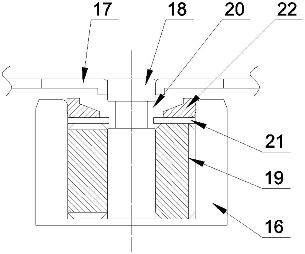 Hot melting framework for retaining ring of fan