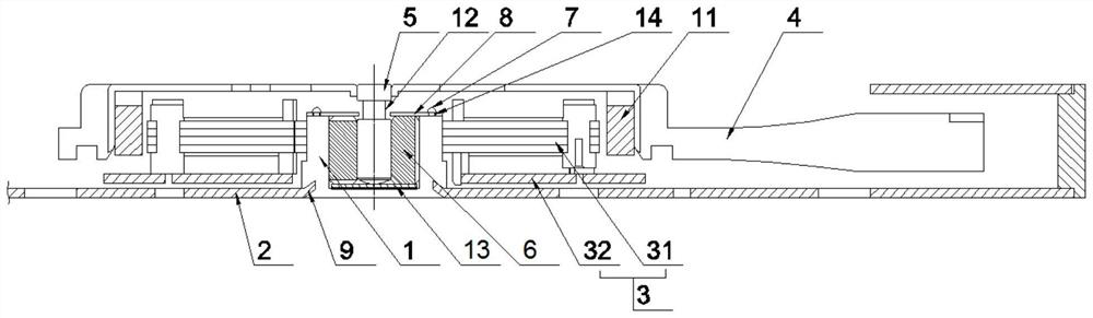 Hot melting framework for retaining ring of fan