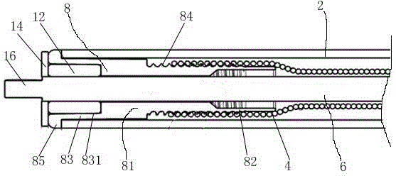 A booster device capable of storing and releasing rotational energy for a retracting mechanism