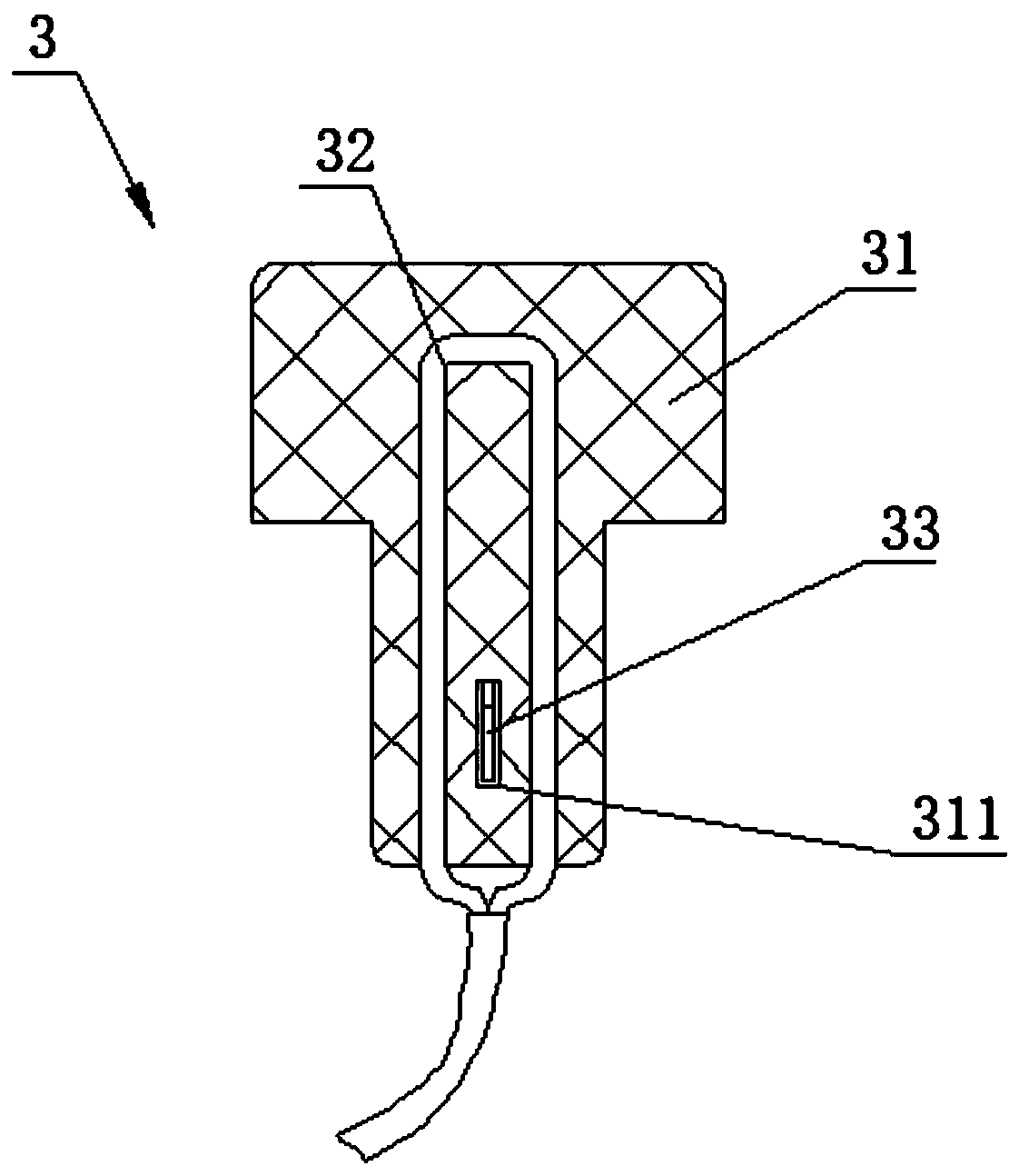 Fast-insertion wear alarm mechanism and assembly method thereof