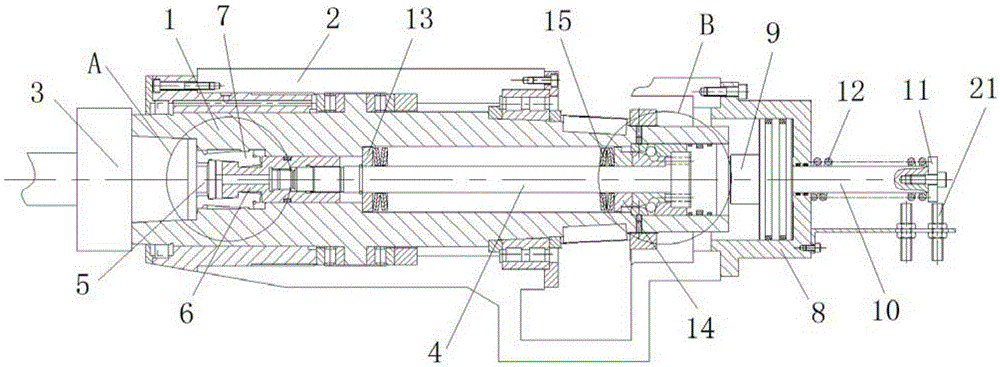 Automatic tensioning device for gear hobbing machine cutter bar