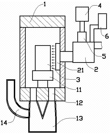 Sand blasting type heat treatment device