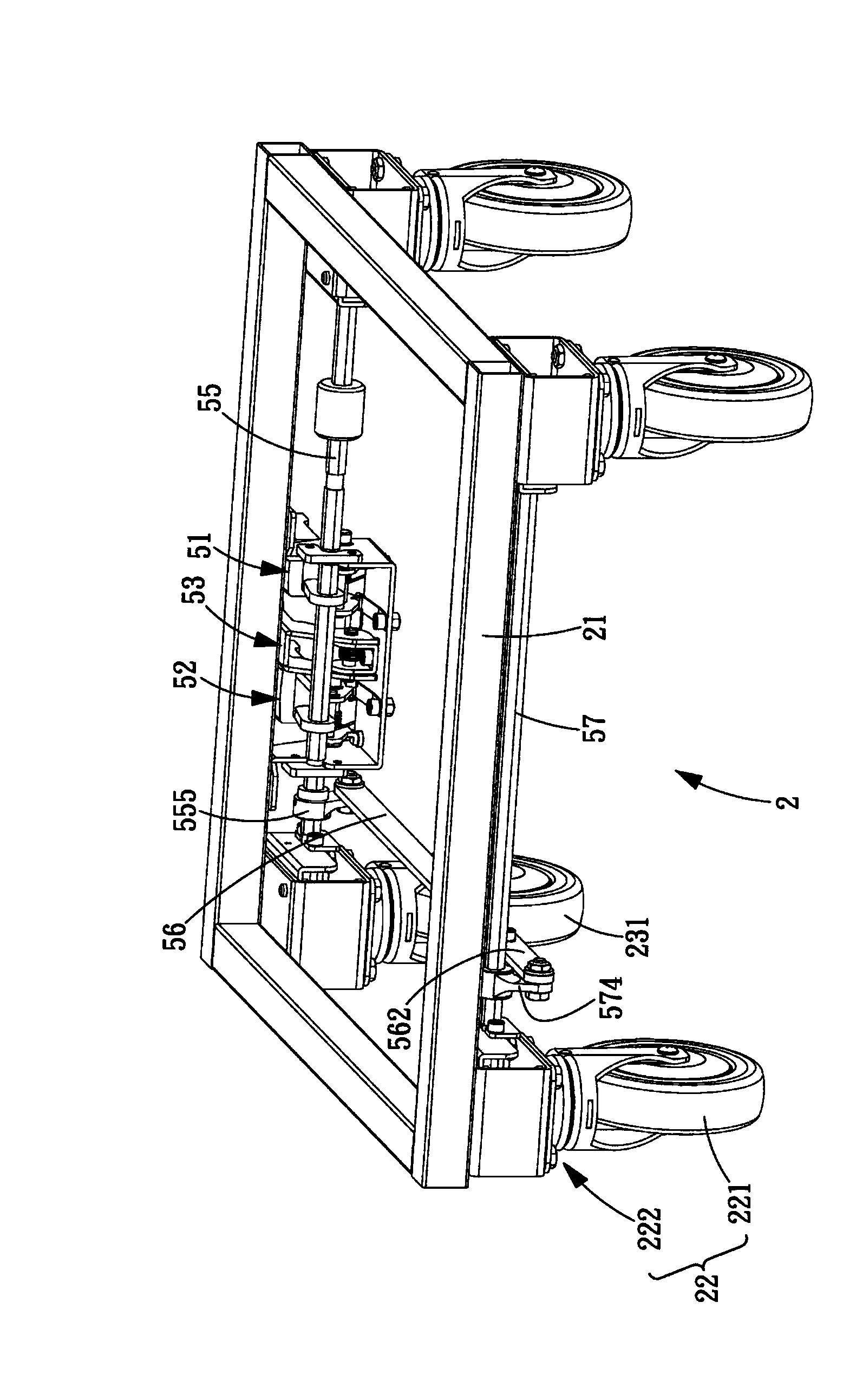 Orientating and positioning system of bogie