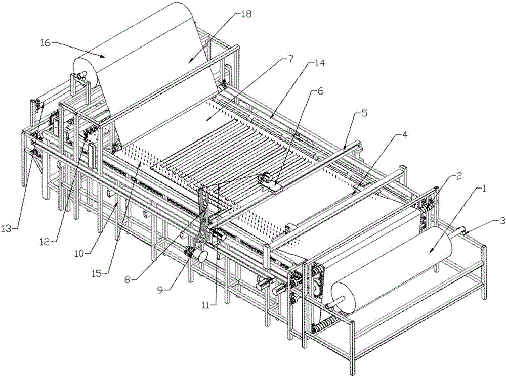 Automatic production device for electric blanket