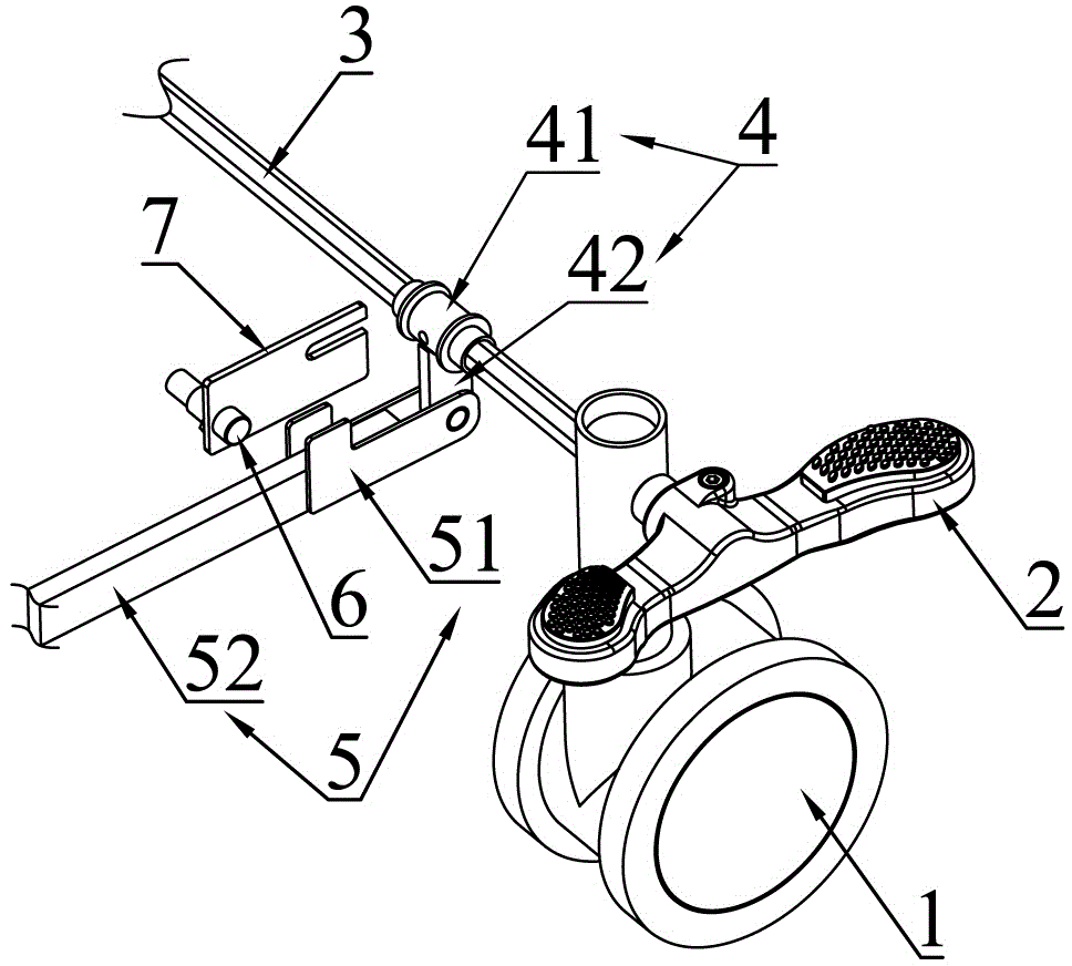 Hospital bed brake warning mechanism and the hospital bed equipped with the mechanism