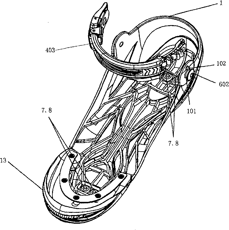 Entirely detachable skating shoes