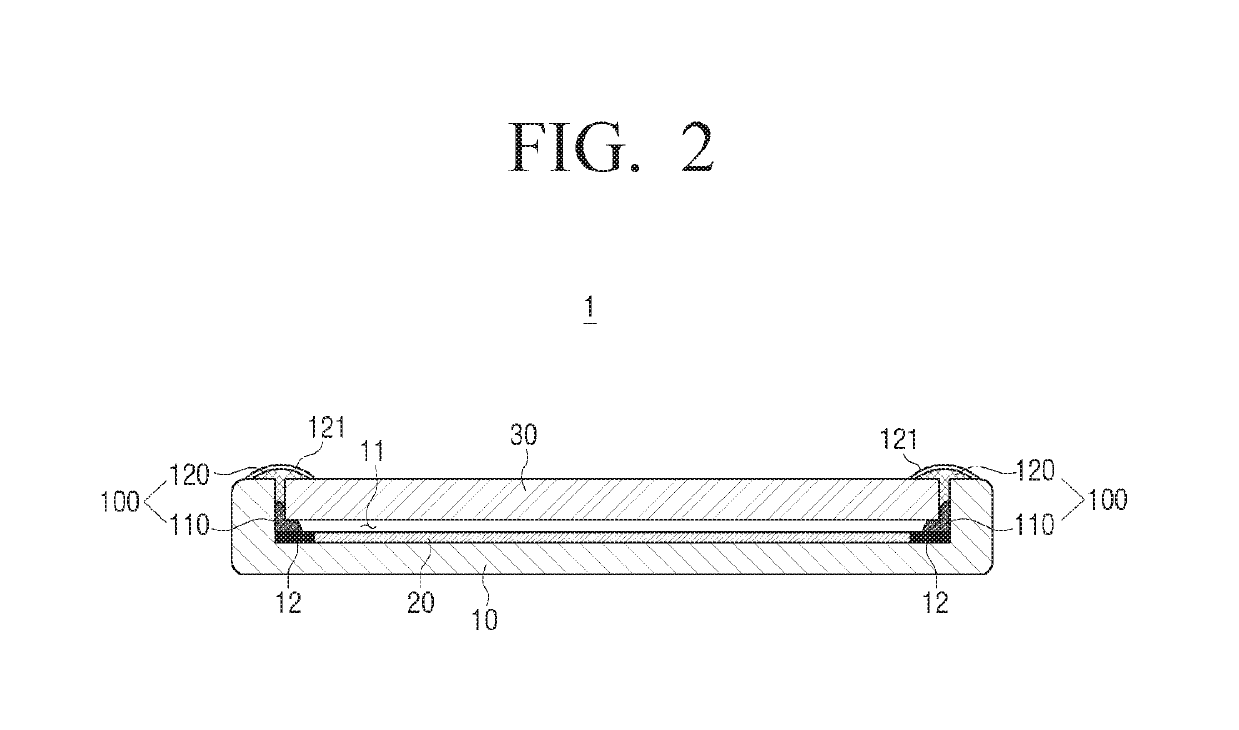 Display apparatus comprising a filler having first and second filling materials provided between a cover glass and a case and manufacturing method thereof