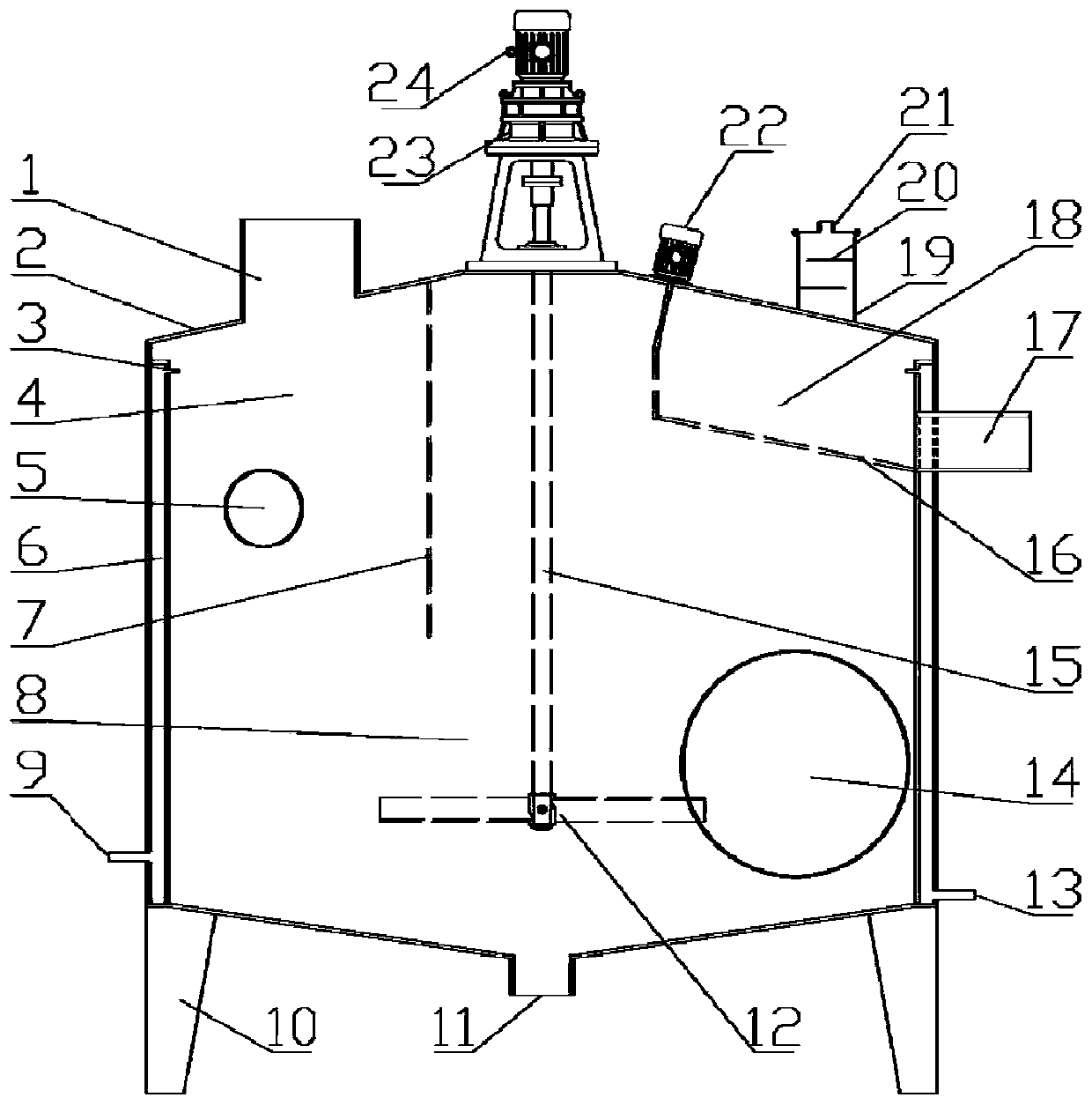 Efficient lime slaking and deslagging device