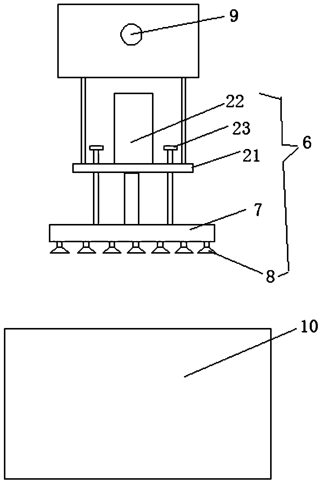 A continuous and rapid unloading device for chain plate automatic processing production line