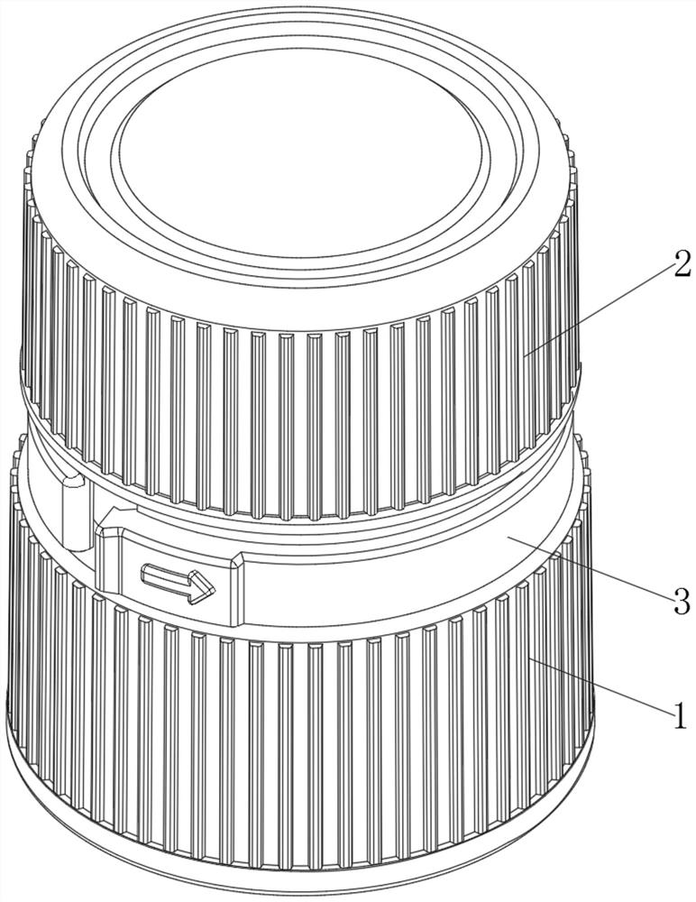 Separated bottle cap and beverage bottle