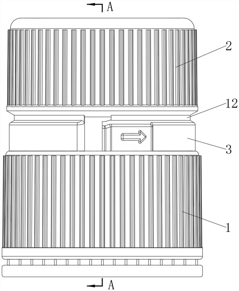 Separated bottle cap and beverage bottle