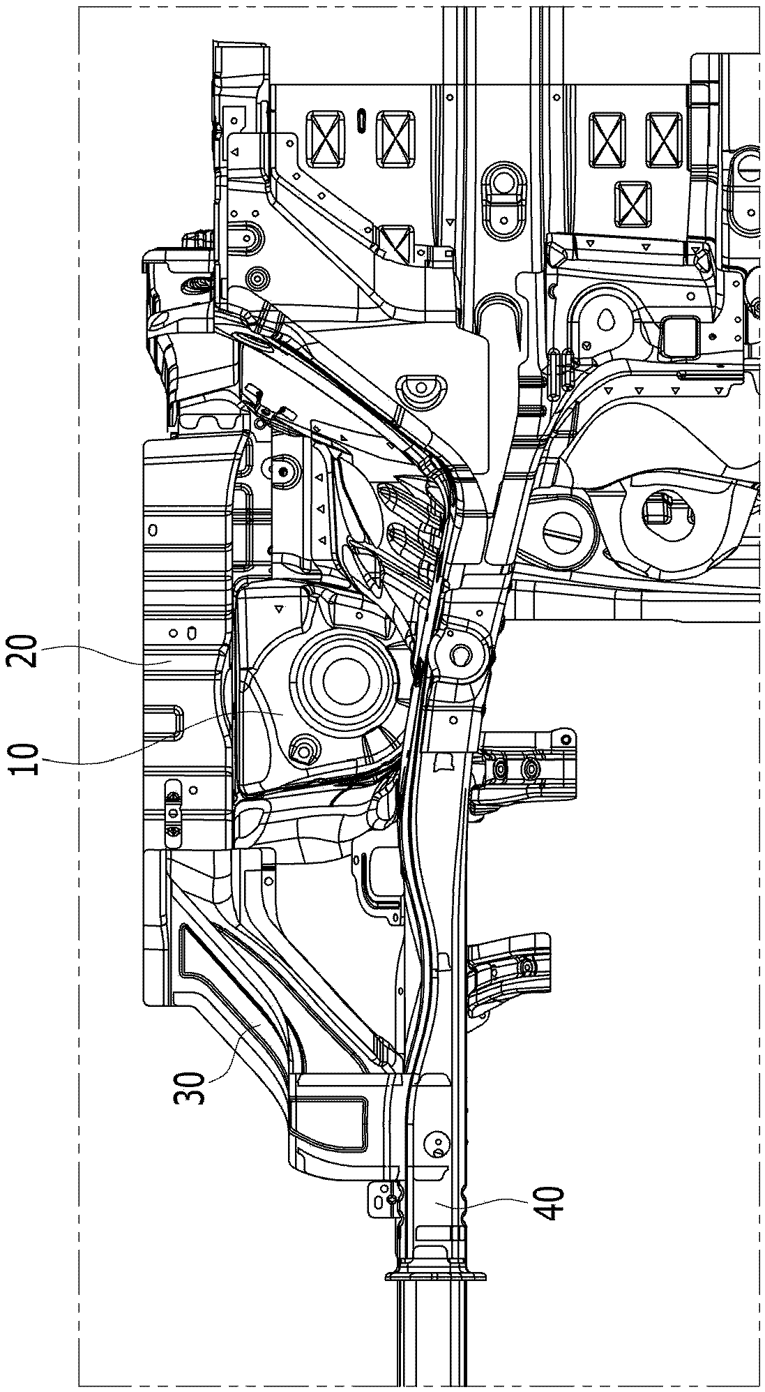 Front vehicle body reinforcing structure