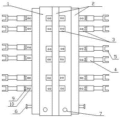 Cross arm supporting device with ice melting function