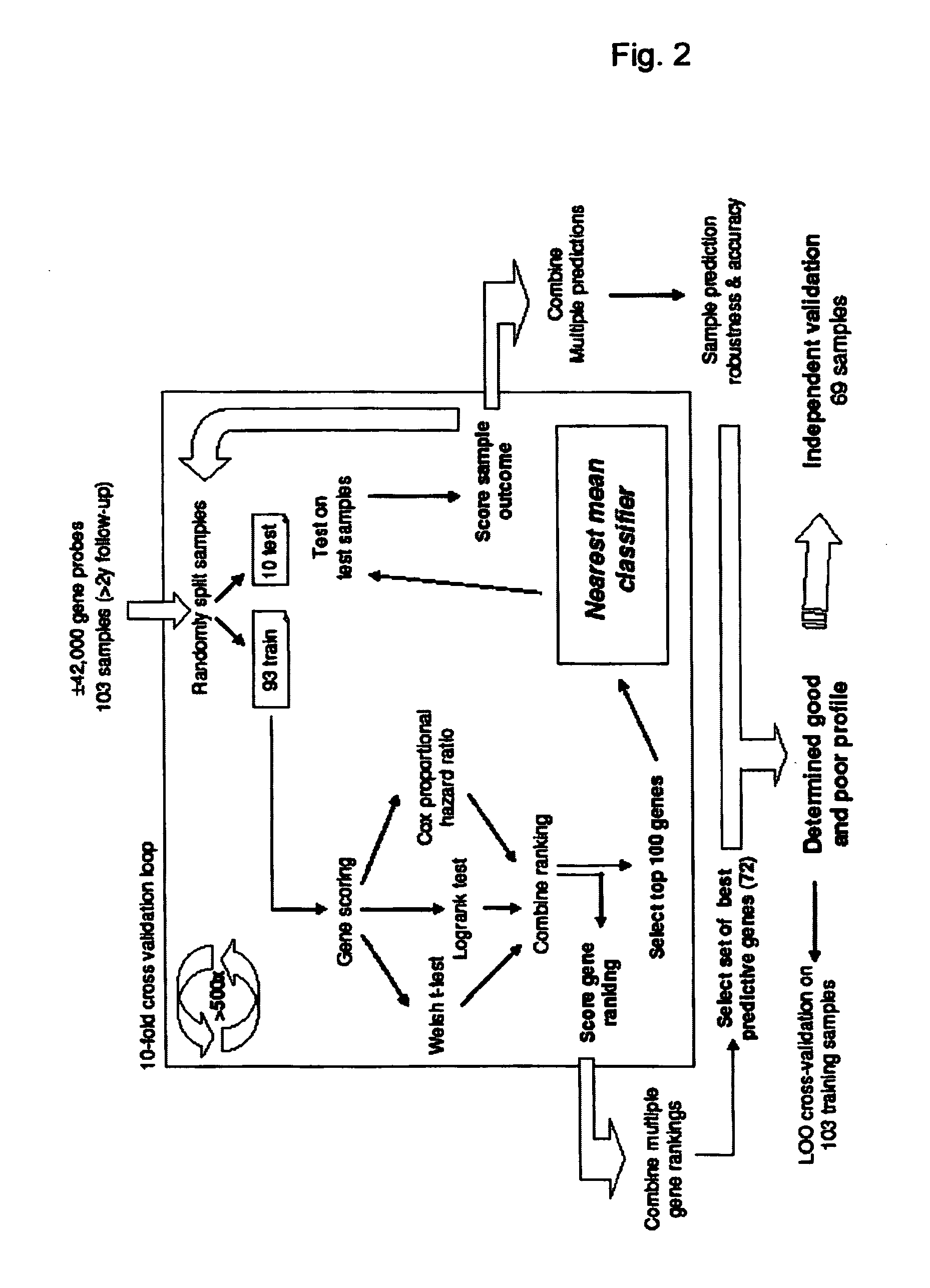 Prognostic gene expression signature for non small cell lung cancer patients