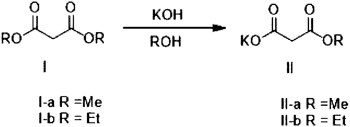 Method for preparing potassium monoethyl malonate