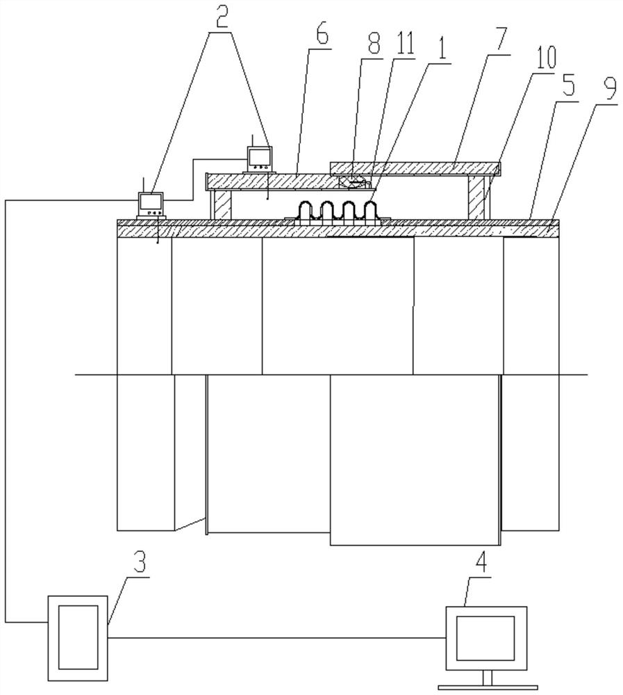 Online leakage detection corrugated pipe compensator applied to high-temperature occasions and leakage detection method