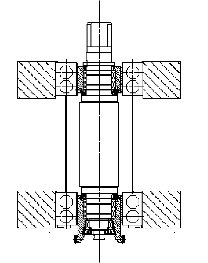 Composite positive and negative roller bending device based on six-high mill