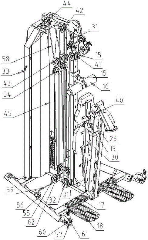 Multifunctional folding comprehensive trainer