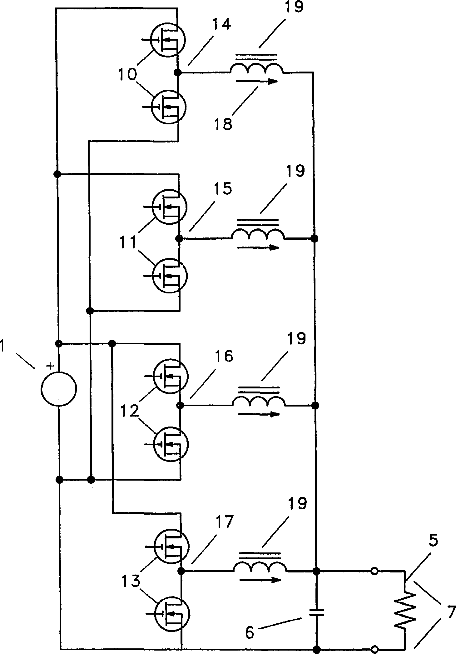 Multiple power converter system using combining transformers