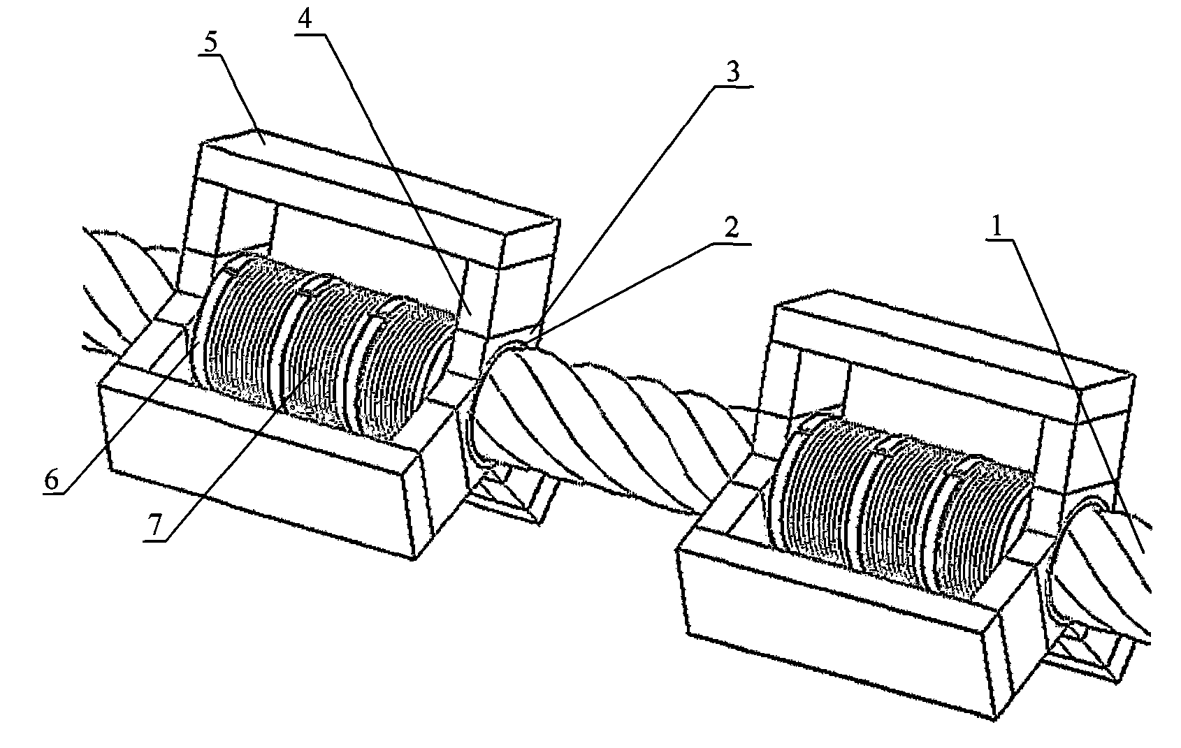 High-performance magnetostrictive transducer of using multi-layer winding coil