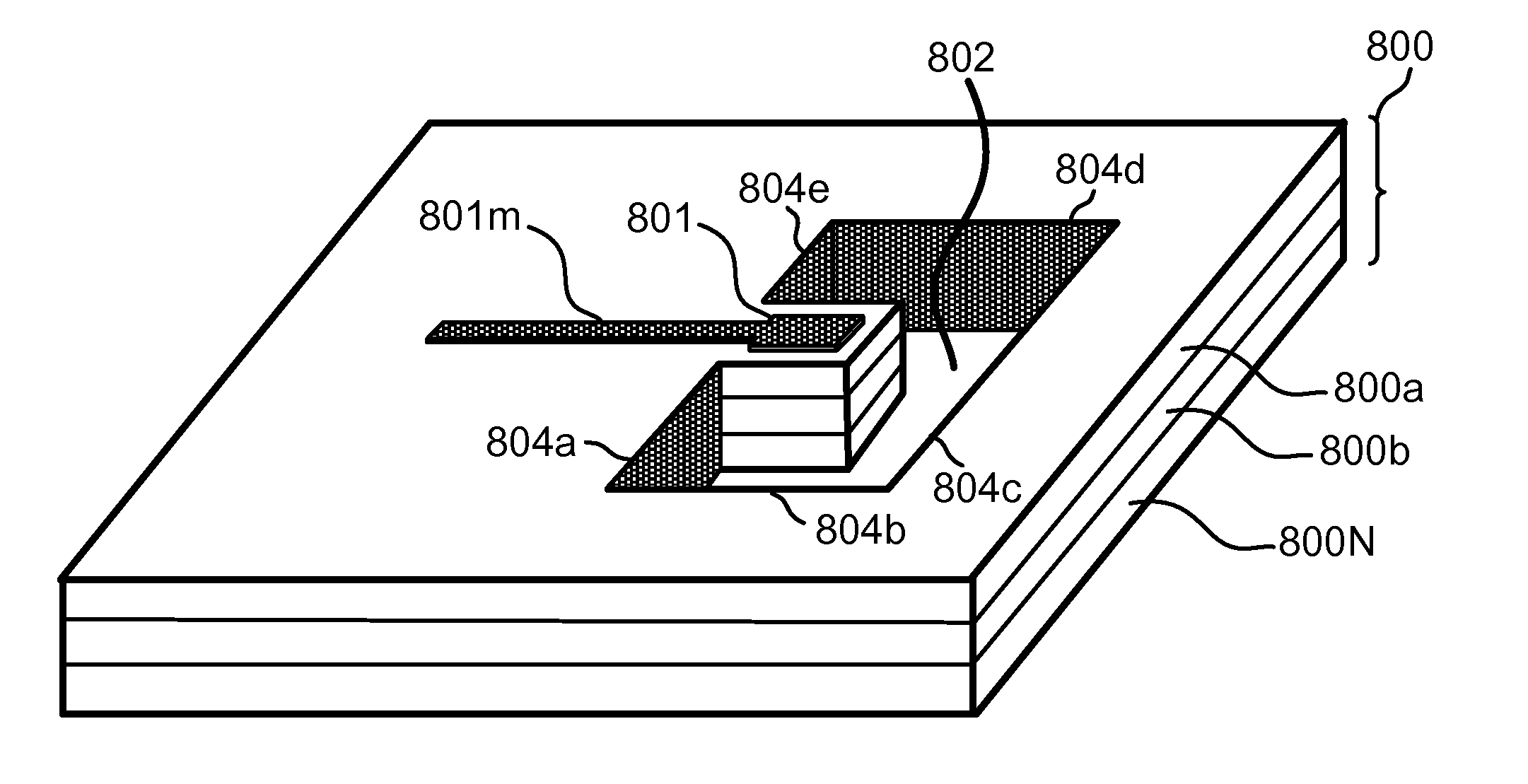 Laminate structures having a hole surrounding a probe for propagating millimeter waves