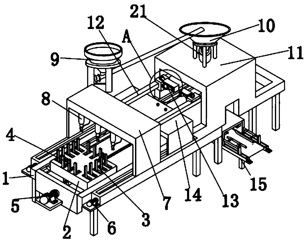 Full-automatic rice quantitative packaging device