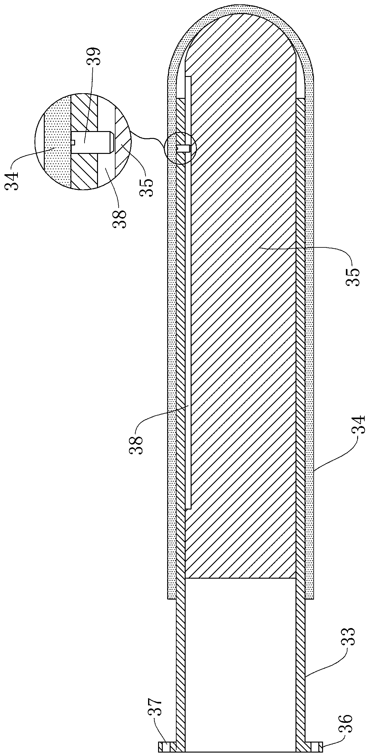 Special sweeper for graphite cone of atomic absorption spectrometer